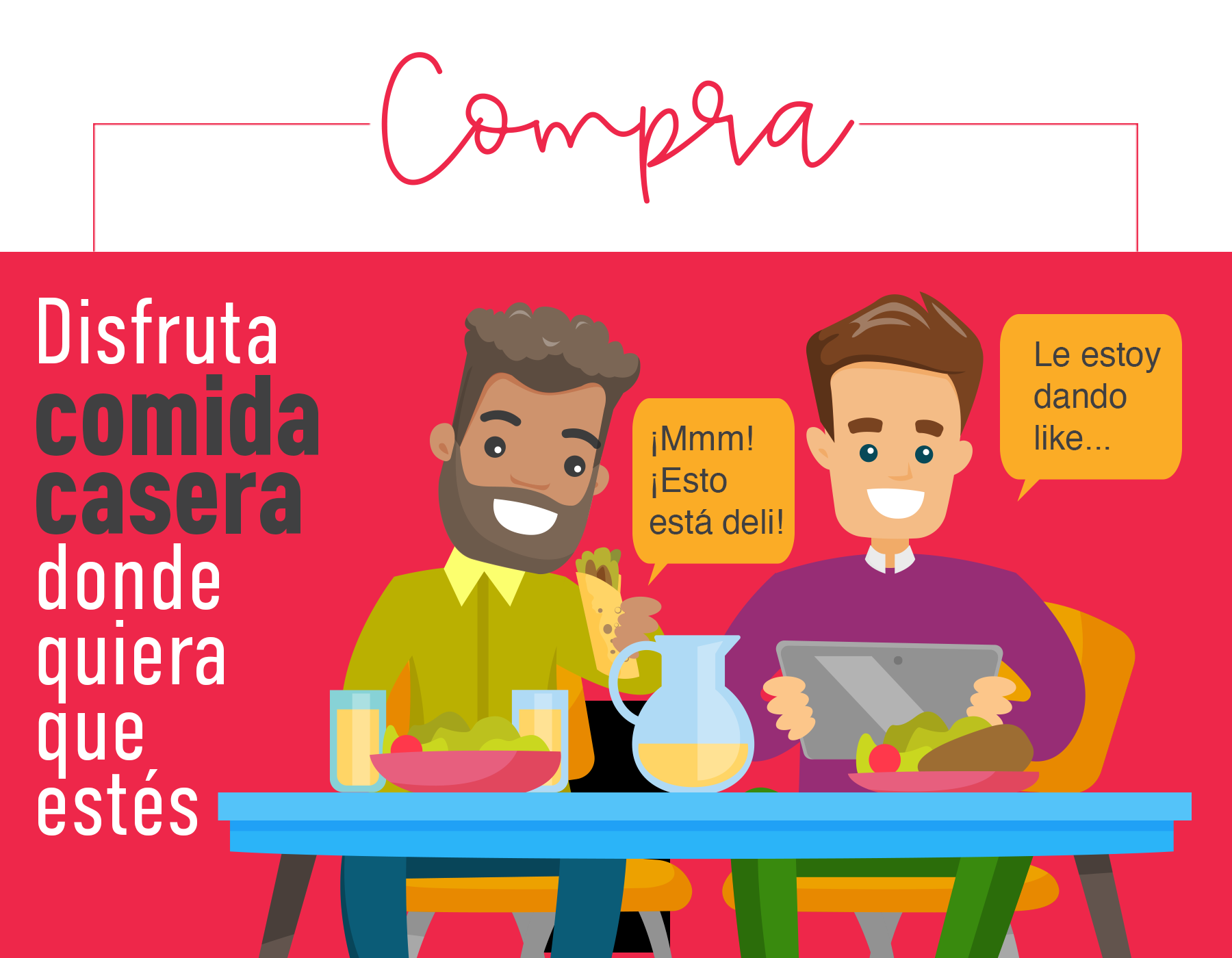 Disfruta comida casera donde quiera que estés
